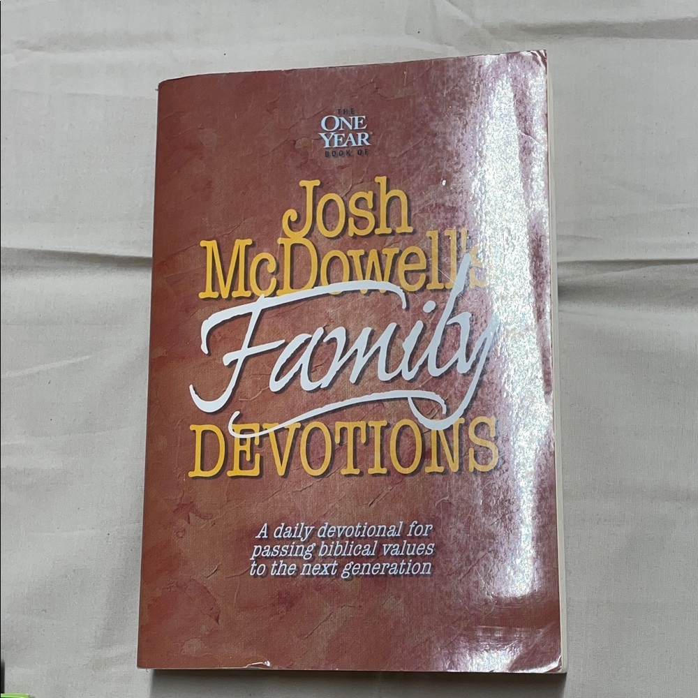 One Year Family Devotions Book by Josh McDowell - Brown Cover